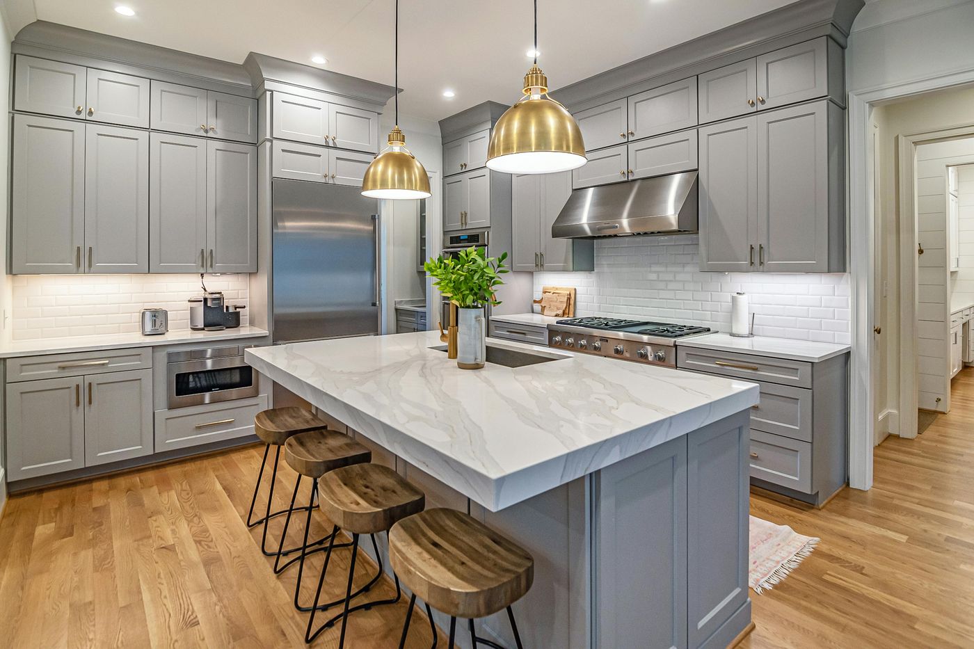 Modern kitchen with custom cabinets